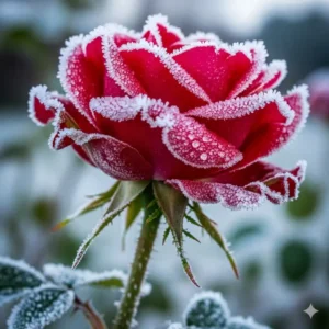 Eine nahaufnahme von einer frostresistenten rosenart, die als beste winterharte gartenpflanzen kaufen auch in kalten klimazonen gedeiht.