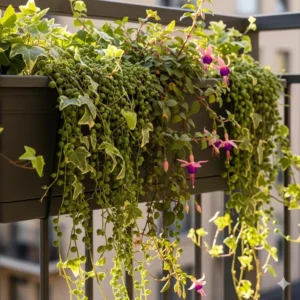  Kaskadierende und hängende gartenpflanzen im topf für balkon und terrasse.