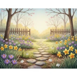 Frühblühende mehrjährige blühende Gartenpflanzen läuten den Frühling ein.