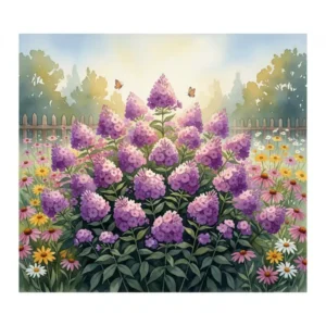 Üppiger Phlox, ein Beispiel für mehrjährige blühende Gartenpflanzen im Hochsommer.