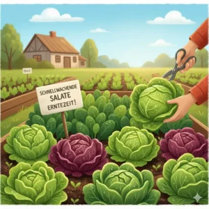 Schnellwachsender Salat ist die beste gartenpflanzen für selbstversorgung für schnelle Ernten.
