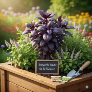 Aromatische Küchenkräuter, ideal als Gartenpflanzen für Hochbeet kaufen.