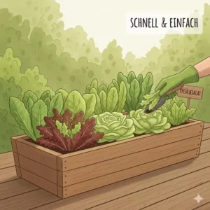 Pflücksalat: Schnellwüchsige essbare gartenpflanzen für anfänger mit minimalem Pflegeaufwand.
