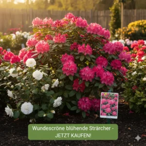 Wunderschön blühende immergrüne sträucher für garten kaufen (z.B. Rhododendron und Azaleen).