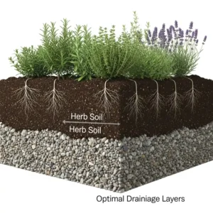 Die Drainage-Schicht ist essenziell, wenn Sie mediterrane kräuter im garten anlegen möchten.