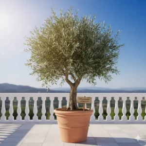 Olivenbaum im Topf: Eine zeitlose, pflegeleichte terrassenpflanzen kaufen-Option mit mediterranem Flair.