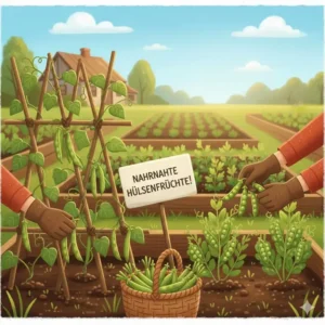Nährstoffreiche Bohnen und Erbsen: Die beste gartenpflanzen für selbstversorgung als Eiweißquelle.