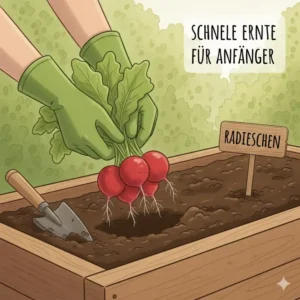 Radieschen: Schnelle essbare gartenpflanzen für anfänger für einen ersten Erfolg im Garten.