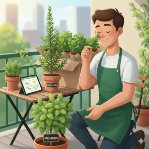 Aromatischer Rosmarin für den sonnigen Balkon – kräuter im topf für balkon bestellen leicht gemacht