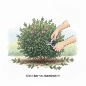 Richtiger Formschnitt für Ziersträucher für kleinen Garten.