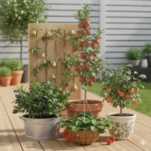 Pflegeleichter Zwerg-Obstbaum (Aprikose) in kompakter Form, perfekt als Obstpflanze für kleinen Garten