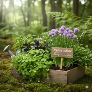 Schnittlauch und Waldmeister: Kräuterpflanzen für Garten kaufen, die auch im Schatten gedeihen