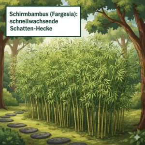 Schirmbambus (Fargesia): horstbildende, schattengeeignete schnell wachsende heckenpflanzen online mit professioneller Beratung.