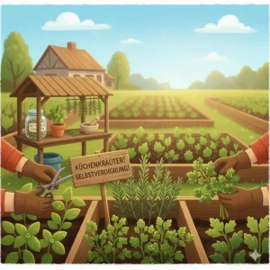 Frische Kräuter sind die beste gartenpflanzen für selbstversorgung für Küche und Konservierung.
