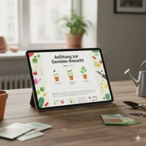 Detaillierte Anleitung oder E-Book zur Anzucht, enthalten im gemüsepflanzen starter set amazon.