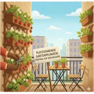 Vertikales Gärtnern: platzsparende beste gartenpflanzen für selbstversorgung auf dem Balkon.