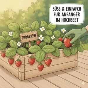 Erdbeeren: Süße essbare gartenpflanzen für anfänger, die gut in Kübeln oder Hochbeeten wachsen.