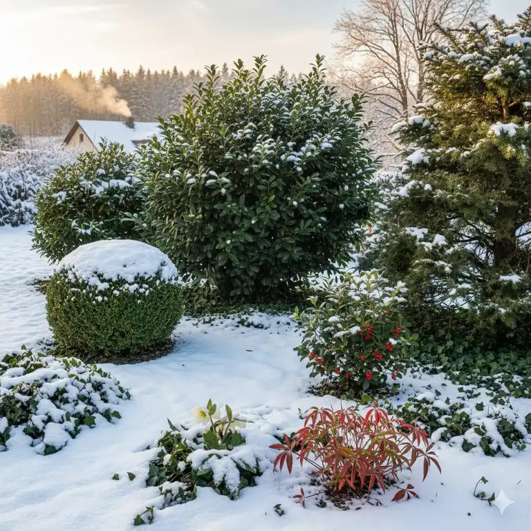 Winterharte immergrüne Gartenpflanzen: 7 Top-Arten für 2025