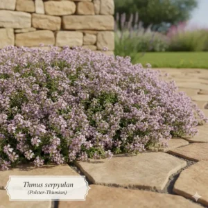 pflegeleichte bodendecker für sonnige lage: Polster-Thymian (Thymus serpyllum), duftend und trittfest.