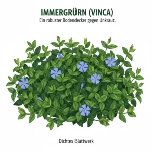 Immergrün (Vinca) Gartenpflanzen Bodendecker gegen Unkraut winterhart.