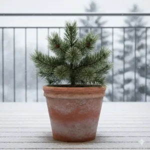 Zwerg-Kiefer als pflegeleichte und extrem winterharte kübelpflanzen amazon für den Balkon, online bestellbar.