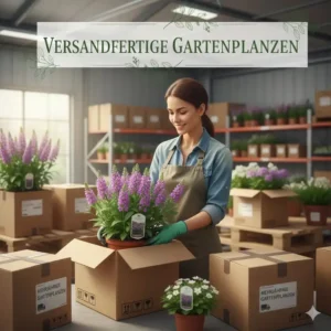Sorgfältig verpackte, versandfertige mehrjährige Pflanzen aus dem Online Shop für sichere Lieferung.