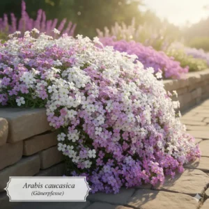 pflegeleichte bodendecker für sonnige lage: Gänsekresse (Arabis caucasica), ein früher Blüher.