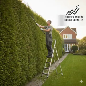 Formschnitt einer Hecke zur Förderung des dichten Wuchses und der Gesundheit der winterharte heckenpflanzen schnellwachsend