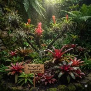 Gartenpflanzen aus Südamerika kaufen für Schattenbereiche: Einzigartige Bromelien und Tillandsien (Aufsitzerpflanzen).