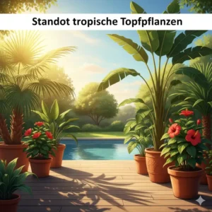 Der optimale sonnige Standort für Ihre tropische gartenpflanzen im topf kaufen – ideal für Balkon, Terrasse oder den Garten.