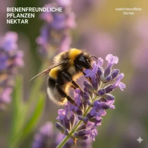 Nahaufnahme: Eine Biene sammelt Nektar auf einer bienenfreundlichen Pflanze. Ideal für insektfreundliche gartenpflanzen online.