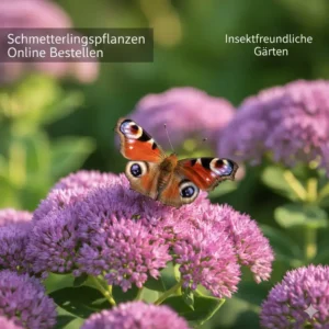 Schmetterling auf einer Schmetterlingspflanze. Jetzt insektfreundliche gartenpflanzen online bestellen.
