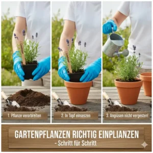 Schritt-für-Schritt Anleitung wie Sie die beste gartenpflanzen für anfänger kaufen und einpflanzen.
