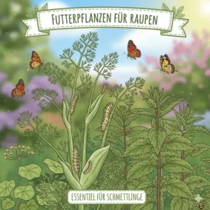 Ein Bild von Futterpflanzen für Raupen wie Dill und Fenchel. Die Raupen benötigen diese gartenpflanzen für schmetterlinge kaufen Sie oft im Set.