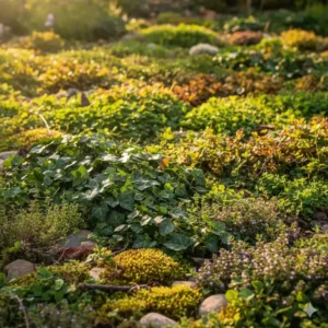 Dichte Bodendecker fungieren als robuste gartenpflanzen für wenig pflege gegen Unkraut.