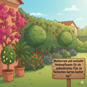 Exotische Heckenpflanzen kaufen: Mediterrane Pflanzen für ein südländisches Gartenambiente.