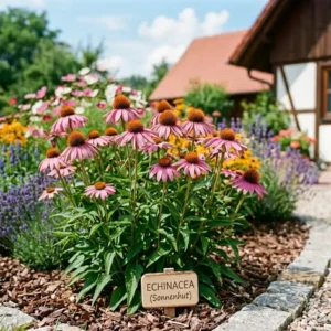 Der rosa Sonnenhut (Echinacea) gehört zu den besten sommerblumen für garten pflegeleicht.