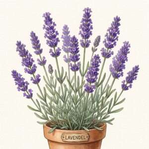 Lavendel als eine der beliebtesten duftende sommerblumen für garten.