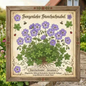 Storchschnabel dient als robuster Bodendecker und blühende stauden für anfänger.