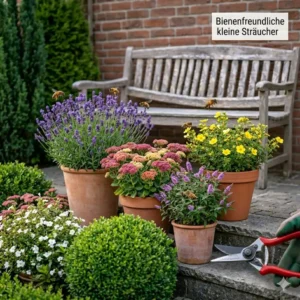 Bienenfreundliche kompakte sträucher für kleine gärten zur Förderung der Artenvielfalt im Hof.