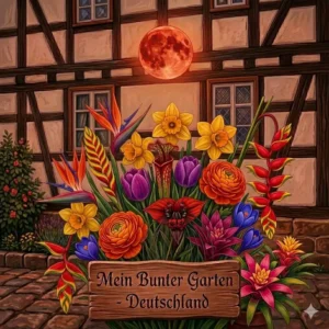 Ein Beet mit bunten Tulpen repräsentiert blühende pflanzen mit intensiven farben im Frühjahr.
