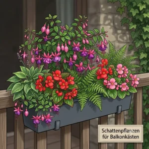 This second illustration focuses on the top pflanzenkombinationen für balkonkästen for shaded areas.