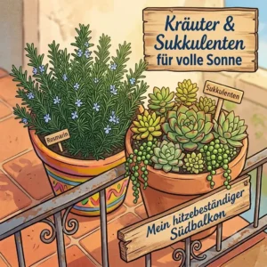 "Red geraniums in a window box, illustrating classic heat-resistant pflanzen fuer sued-balkon hitzebestaendig."