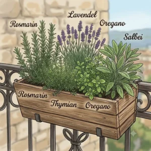 A third illustration highlighting seasonal pflanzenkombinationen für balkonkästen for spring flowers.