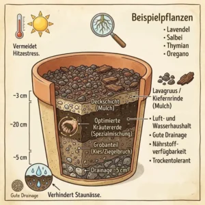 Richtiges Gießen und Pflege für mediterrane Kräuterpflanzen für sonnige Lage